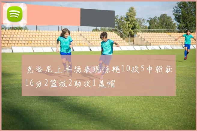 克洛尼上半场表现惊艳10投5中斩获16分2篮板2助攻1盖帽